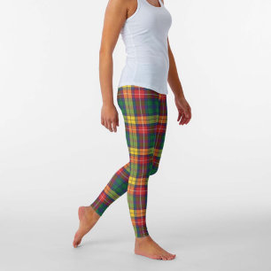 Clan Buchanan Scottish Pset Red Green Yellow Leggings