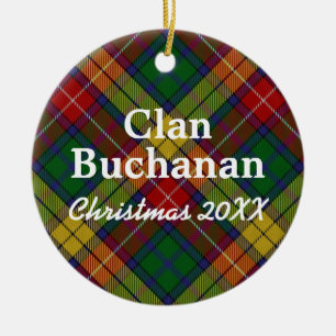 Clan Buchanan Scottish Tartan Keramisch Ornament