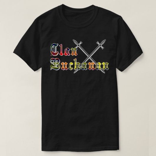 Clan Buchanan surname last name Scottish Tartan T-shirt (Design voorkant)