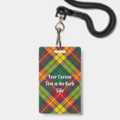 Clan Buchanan Tartan Badge (Back with Lanyard)