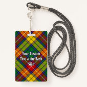 Clan Buchanan Tartan Badge (Achterkant met draagriem)