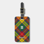 Clan Buchanan Tartan Bagagelabel (Voorkant verticaal)