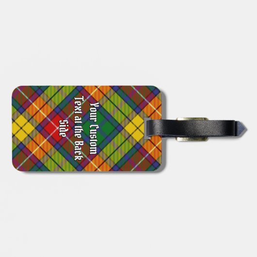 Clan Buchanan Tartan Bagagelabel (Achterkant horizontaal)