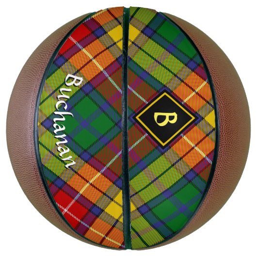Clan Buchanan Tartan Basketbal (Verticaal)