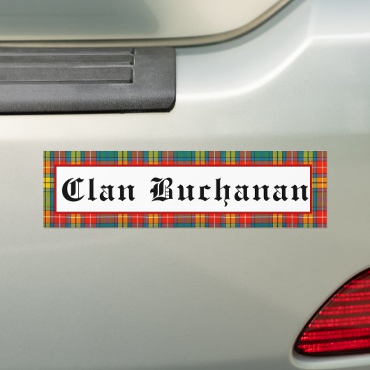 Clan Buchanan Tartan Bumpersticker (Op auto)