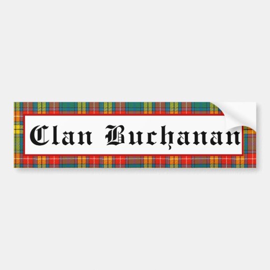 Clan Buchanan Tartan Bumpersticker (Voorkant)