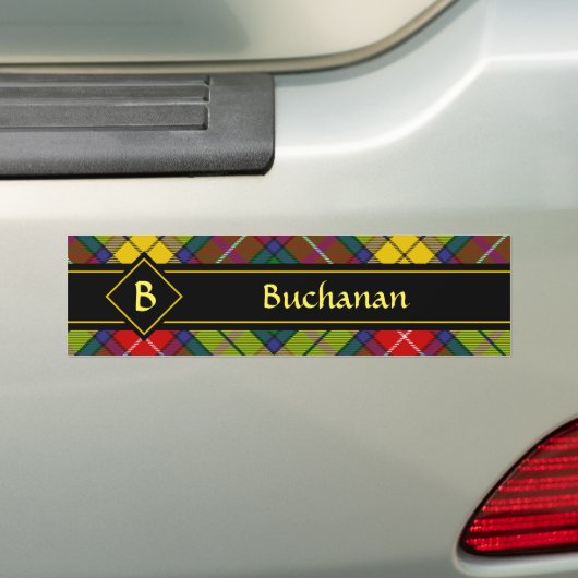 Clan Buchanan Tartan Bumpersticker (Op auto)