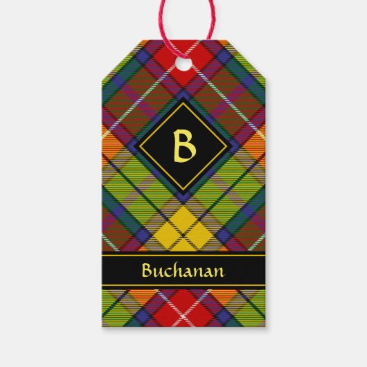 Clan Buchanan Tartan Cadeaulabel (Voorkant)