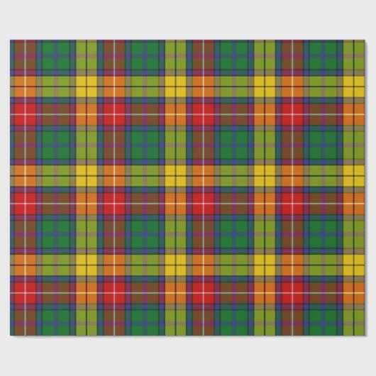 Clan Buchanan Tartan Cadeaupapier (Vlak)