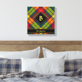 Clan Buchanan Tartan Canvas Afdruk (Insitu (Slaapkamer))