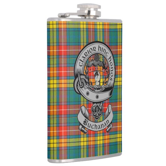 Clan Buchanan Tartan & Crest Heupfles (Rechts)