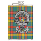 Clan Buchanan Tartan & Crest Heupfles (Voorkant)
