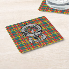 Clan Buchanan Tartan & Crest Kartonnen Onderzetters