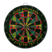 Clan Buchanan Tartan Dartbord (Voorkant)