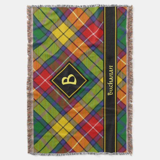 Clan Buchanan Tartan Deken (Voorkant Verticaal)