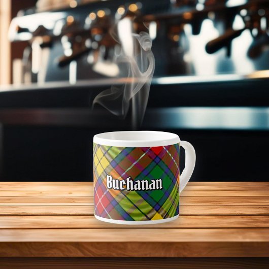 Clan Buchanan Tartan Espresso Kop
