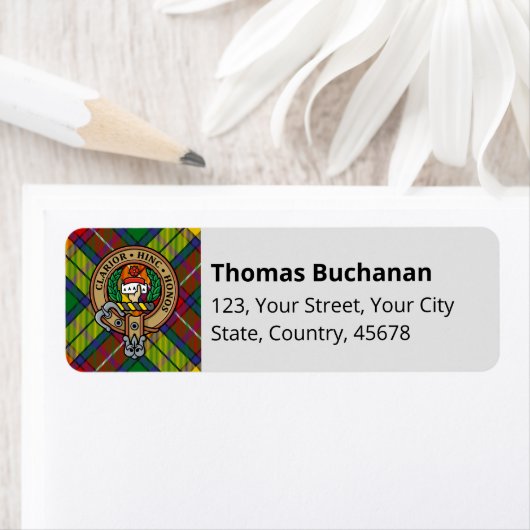 Clan Buchanan Tartan Etiket (Insitu)
