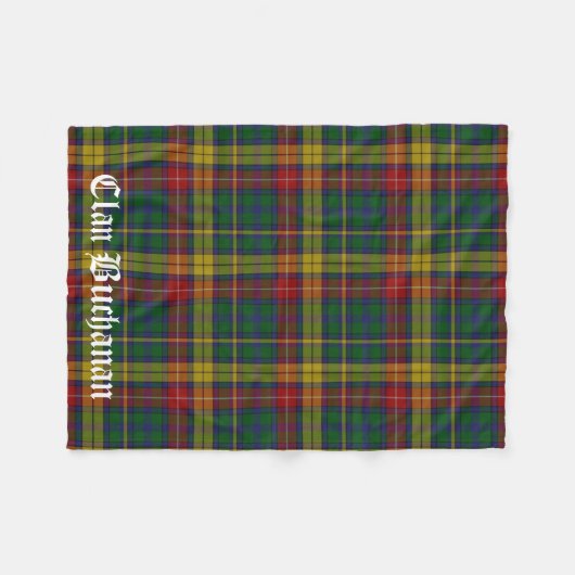 Clan Buchanan Tartan Fleece Blanket (Voorkant (Horizontaal))