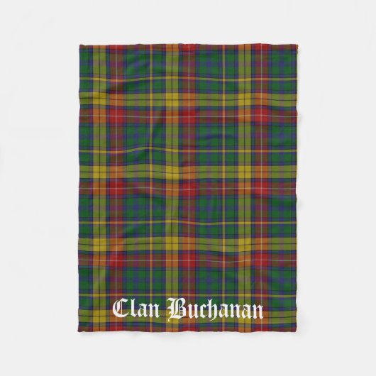 Clan Buchanan Tartan Fleece Blanket (Voorkant)