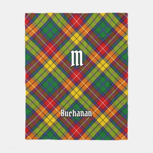 Clan Buchanan Tartan Fleece Deken (Voorkant)