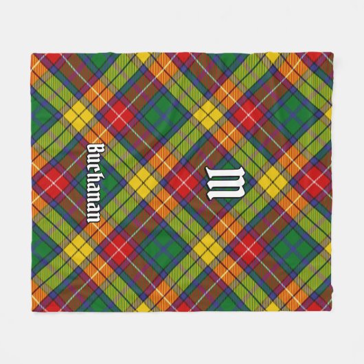 Clan Buchanan Tartan Fleece Deken (Voorkant (Horizontaal))