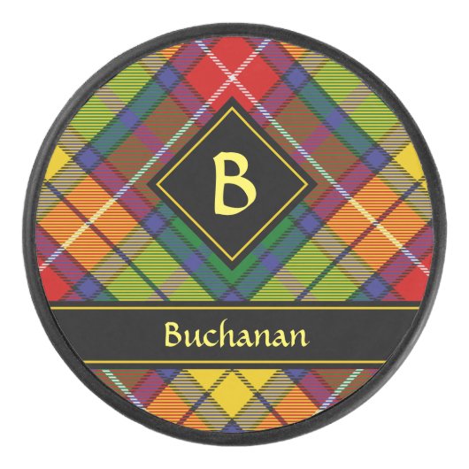 Clan Buchanan Tartan Hockey Puck (Voorkant)