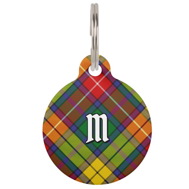 Clan Buchanan Tartan Huisdierpenning (Voorkant)