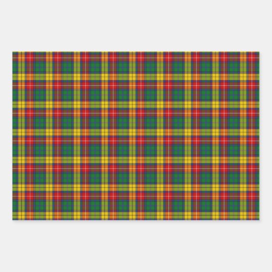 Clan Buchanan Tartan Inpakpapier Vel (Voorkant)