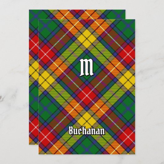 Clan Buchanan Tartan Kaart (Voorkant / Achterkant)