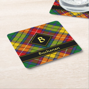Clan Buchanan Tartan Kartonnen Onderzetters