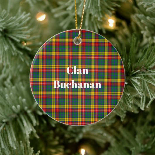 Clan Buchanan Tartan Keramisch Ornament (Boom)