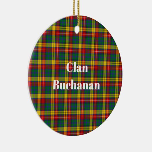 Clan Buchanan Tartan Keramisch Ornament (Rechts)