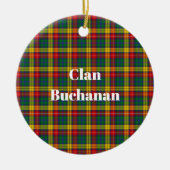 Clan Buchanan Tartan Keramisch Ornament (Voorkant)