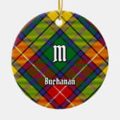 Clan Buchanan Tartan Keramisch Ornament (Voorkant)