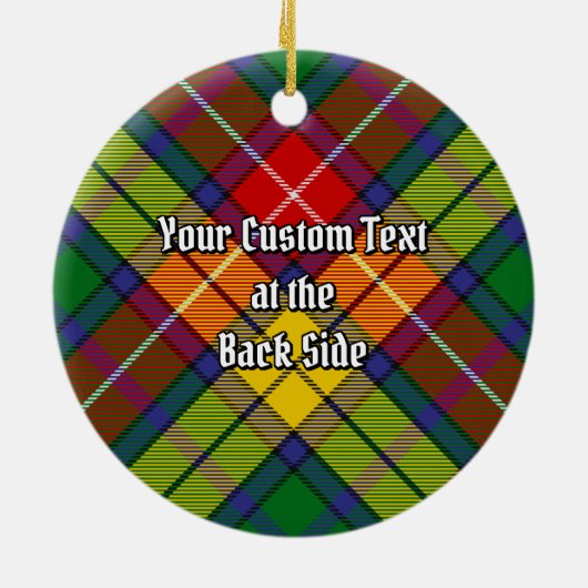 Clan Buchanan Tartan Keramisch Ornament (Achterkant)