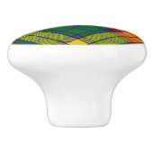 Clan Buchanan Tartan Keramische Knop (Zijkant)