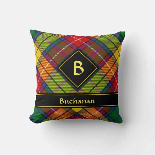 Clan Buchanan Tartan Kussen (Voorkant)