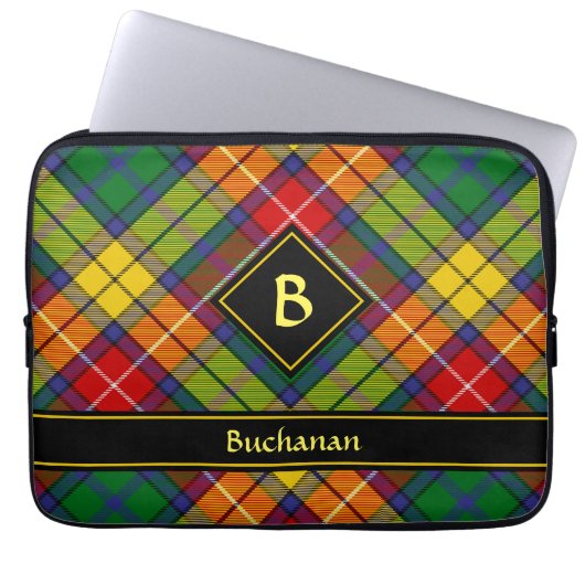 Clan Buchanan Tartan Laptop Sleeve (Voorkant)