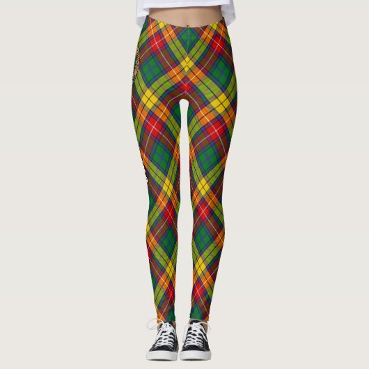 Clan Buchanan Tartan Leggings (Voorkant)