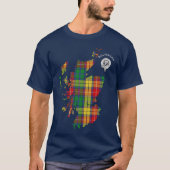 Clan Buchanan Tartan Map & Crest T-shirt (Voorkant)