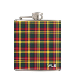 Clan Buchanan Tartan Monogram Heupfles