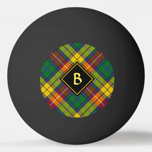 Clan Buchanan Tartan Pingpongbal (Voorkant)