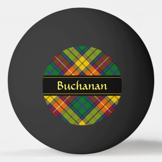 Clan Buchanan Tartan Pingpongbal (Achterkant)