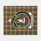 Clan Buchanan Tartan Pset Fleece Deken (Voorkant (Horizontaal))