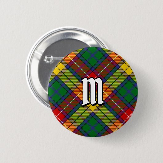 Clan Buchanan Tartan Ronde Button 5,7 Cm (Voorkant /achterkant)