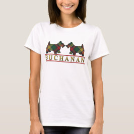 Clan Buchanan Tartan Scottie Dogs T-shirt