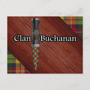 Clan Buchanan Tartan Sgian Dubh Blade Briefkaart
