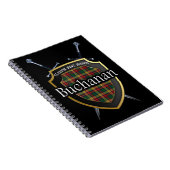 Clan Buchanan Tartan Shield & Swords Notitieboek (Rechterzijde)
