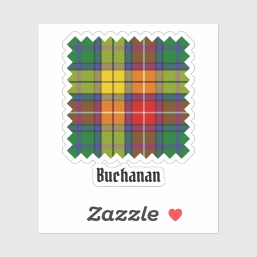Clan Buchanan Tartan Sticker (Vel)