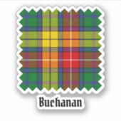 Clan Buchanan Tartan Sticker (Voorkant)